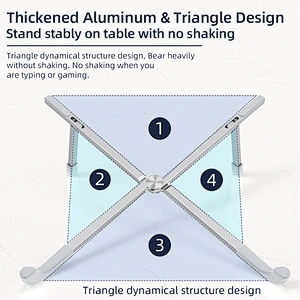 New Products B3 Minimalist Foldable Aluminum Alloy Portable Laptop Stand